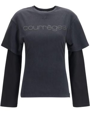 Courreges Courrèges Layered Long-Sleeve T-Shirt - Blue