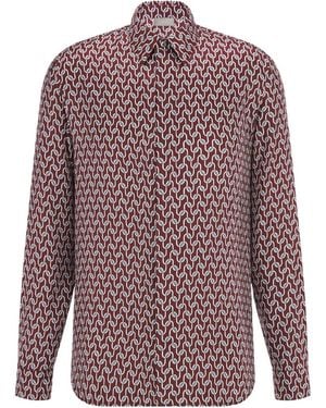 Dior Shirt With Entrelacé Motif - Red