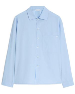 Jil Sander Lightweight Cotton Poplin Shirt - Blue