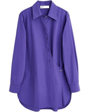 Our Legacy Wave Long Poplin Shirt - Purple