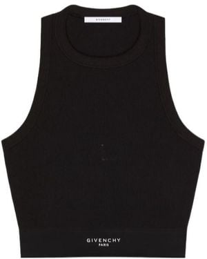 Givenchy Stretch-Cotton Crop Top - Black
