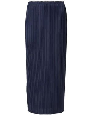 Vince Pleated Midi Skirt - Blue