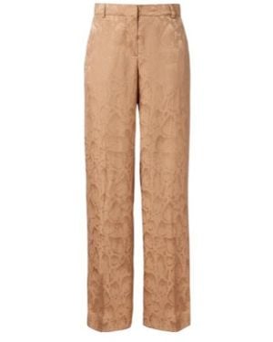 Stella McCartney Silk-Blend Wide-Leg Trousers - Natural