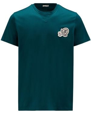 Moncler Double Logo T-Shirt - Green