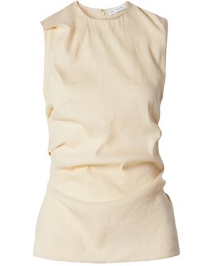 Proenza Schouler Linen Spliced Vest - Natural