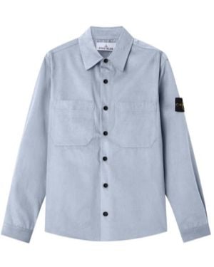 Stone Island Regular-Fit Overshirt With Pockets - Blue