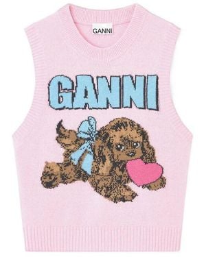 Ganni Puppy Vest - Pink