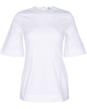 TOTEME Totême Short-Sleeved Top - White