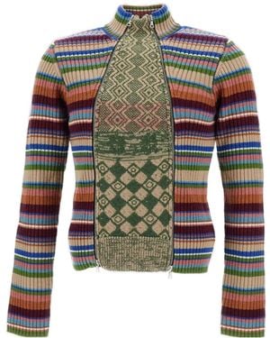 Dries Van Noten Ribbed Cardigan - Green