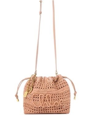Chloé Chloé Mini Drawstring Shoulder Bag - Pink