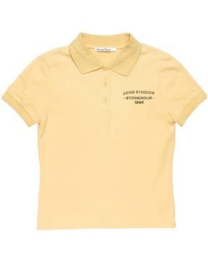Acne Studios Sprayed Polo T-Shirt - Yellow