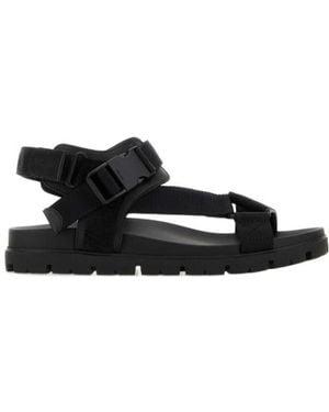 Prada Buckled Strappy Sandals - Black