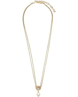 Ferragamo Ferragamo Pearl Pendant Necklace - White