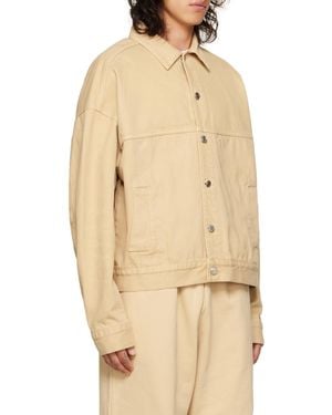 we11done Logo Denim Jacket - Natural