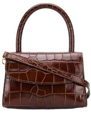 BY FAR Crocodile-Embossed Tote Bag - Brown