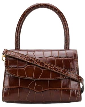 BY FAR Crocodile-Embossed Tote Bag - Brown