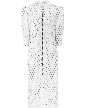 Carolina Herrera Polka-Dot Dress - White