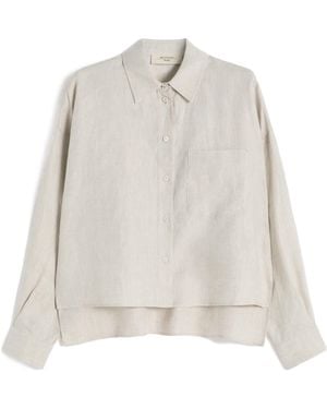 Weekend by Maxmara Wkdcapo Cropped Boxy Shirt - White
