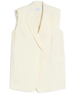 Sportmax Collared Vest - White