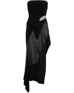 Mugler Strapless Midi Dress - Black