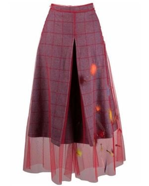 Maison Margiela High Waist Skirt - Purple