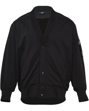 Comme des Garçons Comme Des Garçons Homme V-Neck Long Sleeved Jacket - Blue