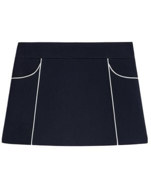 Celine Trapeze Mini Skirt - Blue