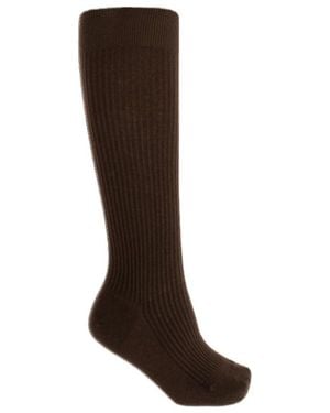 Max Mara Ribbed Socks - Brown