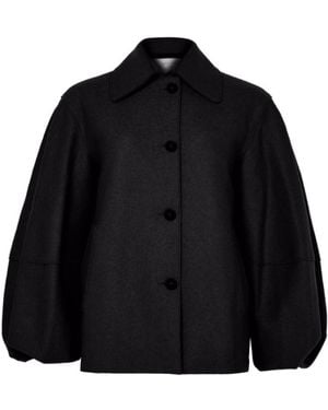 Harris Wharf London Puff-Sleeved Jacket - Black