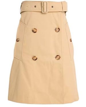 Burberry Minimalist Solidcolor Wrap Skirt - Natural