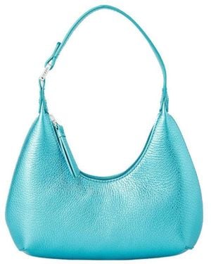 BY FAR Baby Amber Metallic-Effect Shoulder Bag - Blue