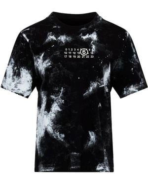 MM6 by Maison Margiela Logo Printed T-Shirt - Black