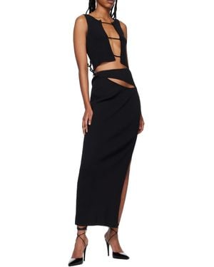 Christopher Esber High-Waisted Slit-Detail Skirt - Black