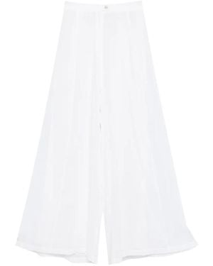 forte_forte Button-Fastening Trousers - White