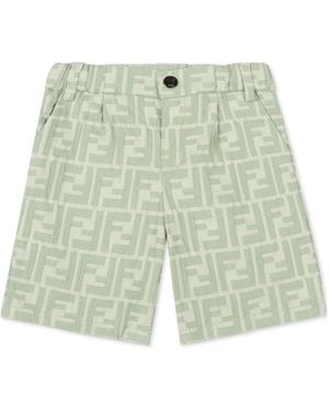 Fendi Logo Shorts - Green