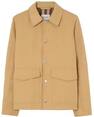 Burberry Nylon Cotton Overshirt - Natural