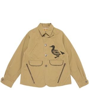 Human Made Logo Utility Jacket - Natural