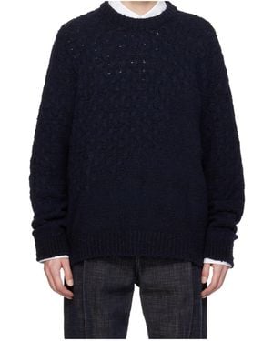 WOOYOUNGMI Wool Blend Cable Jumper - Blue