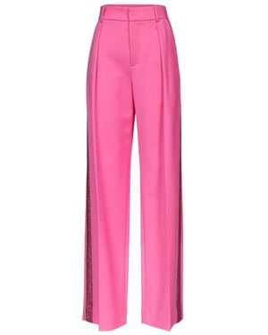 Area Embellished Pleat Detailed Pants - Pink