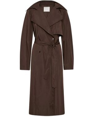 St. Agni Double-Breasted Trench Coat - Brown