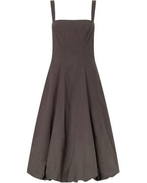 Proenza Schouler Ella Cotton-Poplin Midi Dress - Brown