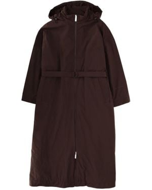 Herno Laminar Belted Hooded Coat - Brown