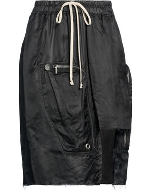 Rick Owens Solidcolor Asymmetric Wool Skirt - Black
