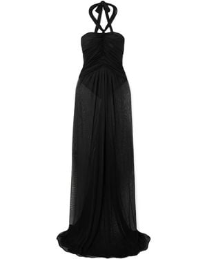 Dolce & Gabbana Organza Maxi Dress - Black