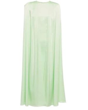 Alex Perry Beckett Satin Crepe Midi Dress - Green