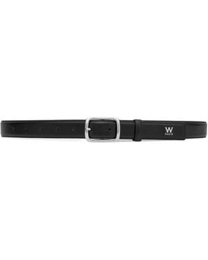 WOOYOUNGMI Small Logo Leather Belt - White