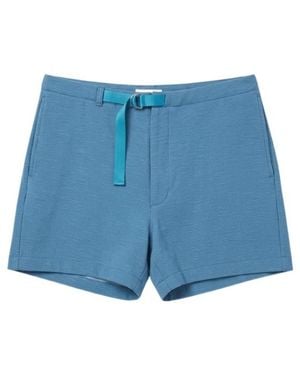 AURALEE Straight-Leg Shorts - Blue