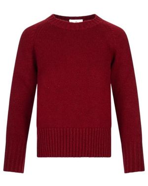 Fedeli Long-Sleeved Crewneck Jumper - Red