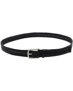 Orciani Woven Slim Belt - White
