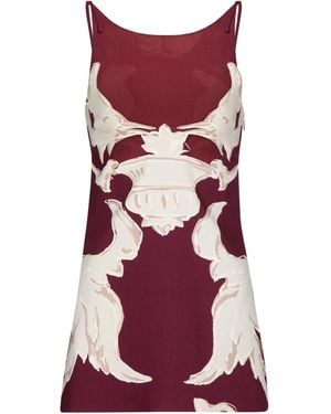 Valentino Metamorphos Gryphon Crepe Dress - Purple